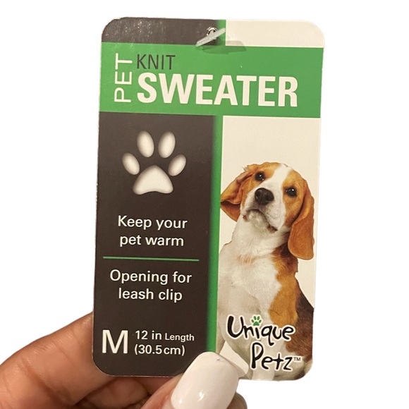 Unique Petz Buffalo Red Plaid Knit Small 11-14 lb Dog Sweater - Picture 5 of 5